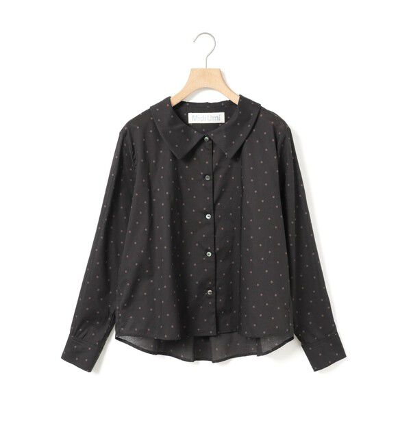 MidiUmi「MidiUmi フラットカラードットシャツ」|シャツ・ブラウス|ブラック