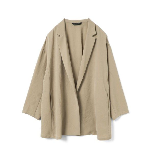 mizuiro ind「mizuiro ind テーラードシャツジャケット」|テーラードジャケット|ベージュ