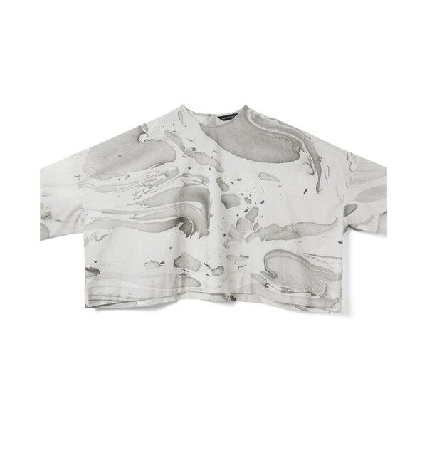 mizuiro ind「mizuiro ind マーブルプリントワイドプルオーバー」|シャツ・ブラウス|
