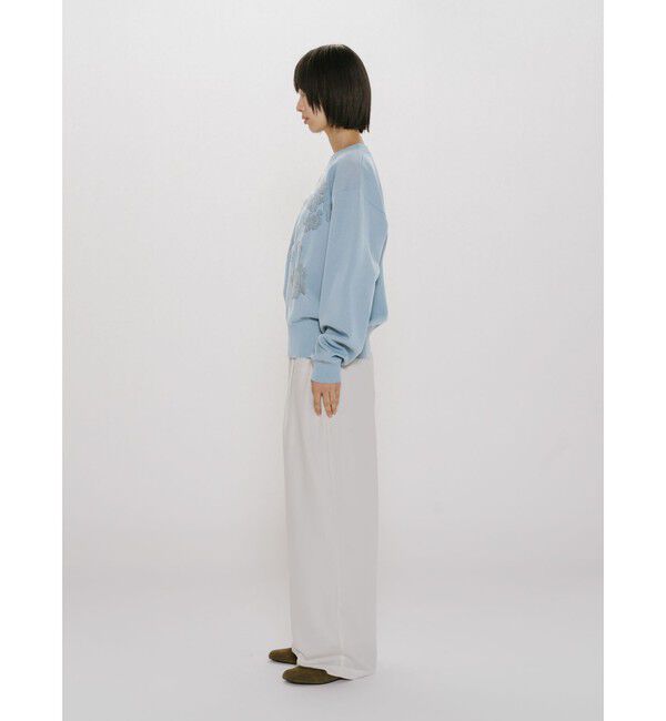 MIDIUMISOLID「MIDIUMISOLID for Ladies フラワージャカードプルオーバー」|ニット・セーター|