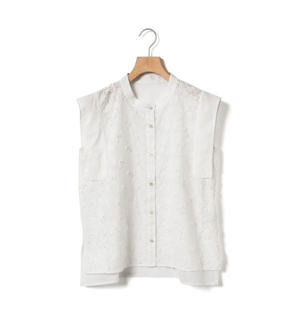 MARMARMAR「MARMARMAR スタンドカラーレースシャツ」|シャツ・ブラウス|