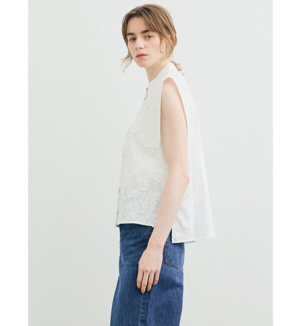 MARMARMAR「MARMARMAR スタンドカラーレースシャツ」|シャツ・ブラウス|