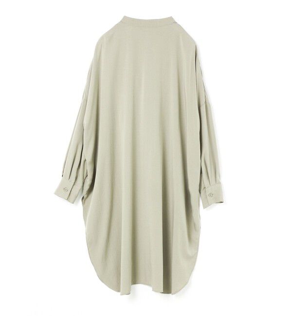 mizuiro ind「mizuiro ind T/Rバンドカラーロングシャツ」|シャツ・ブラウス|