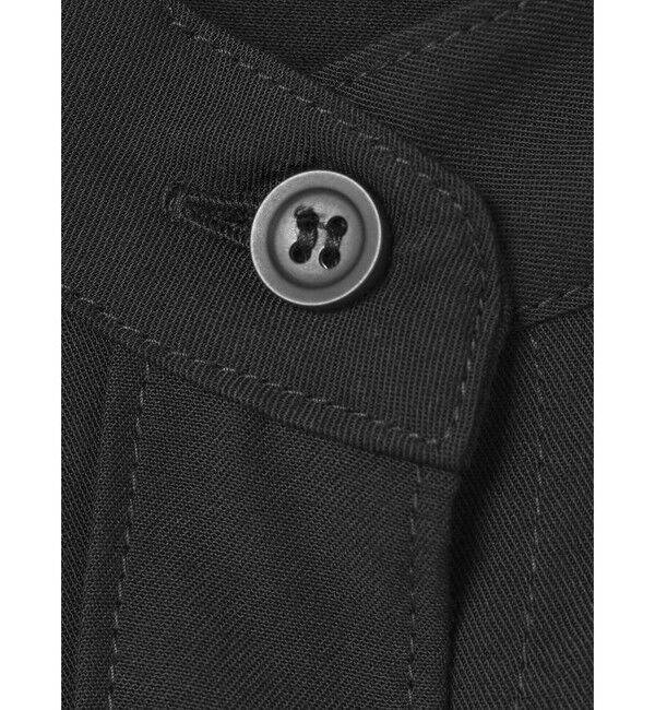 mizuiro ind「mizuiro ind T/Rバンドカラーロングシャツ」|シャツ・ブラウス|