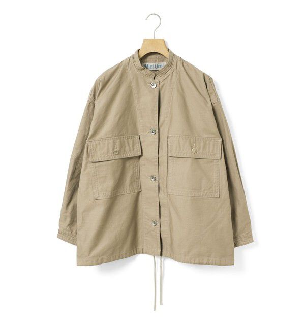 MidiUmi「MidiUmi ユーティリティカバーオール」|テーラードジャケット|ベージュ