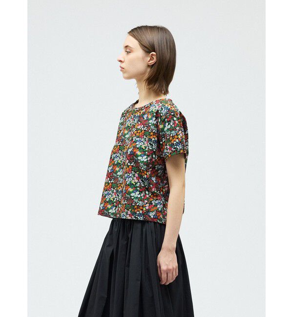 mizuiro ind「mizuiro ind フラワープリントTシャツ」|Tシャツ・カットソー|