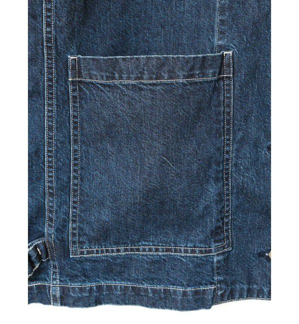 mizuiro ind「mizuiro ind ワイドデニムカバーオール(BLEACH)」|デニムジャケット|