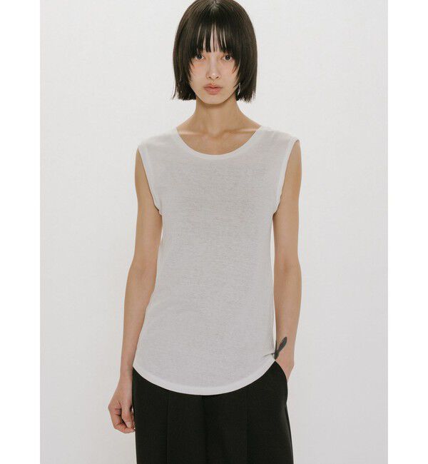 MIDIUMISOLID「MIDIUMISOLID for Ladies リブタンクトップ」|Tシャツ・カットソー|オフホワイト