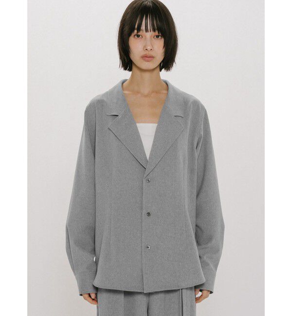 MIDIUMISOLID「MIDIUMISOLID for Ladies テーラードシャツ」|シャツ・ブラウス|グレー