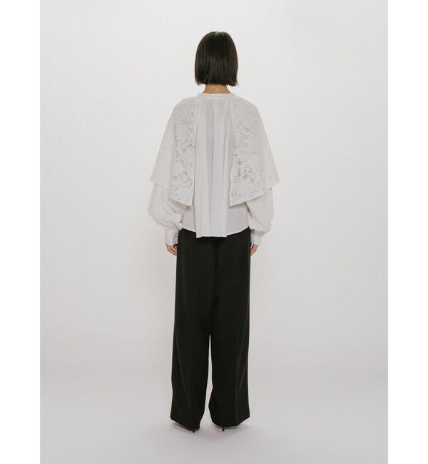 MIDIUMISOLID「MIDIUMISOLID for Ladies レースフレアブラウス」|シャツ・ブラウス|