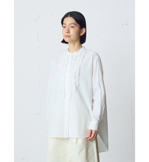 MidiUmi「MidiUmi フロントフリルシャツ」|シャツ・ブラウス|