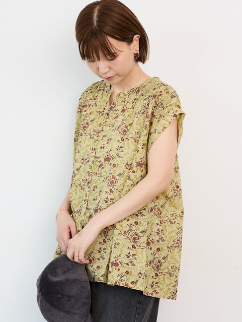 Lugnoncure「【INDIA made】無地/柄アソートシャーリングブラウス」|シャツ・ブラウス|