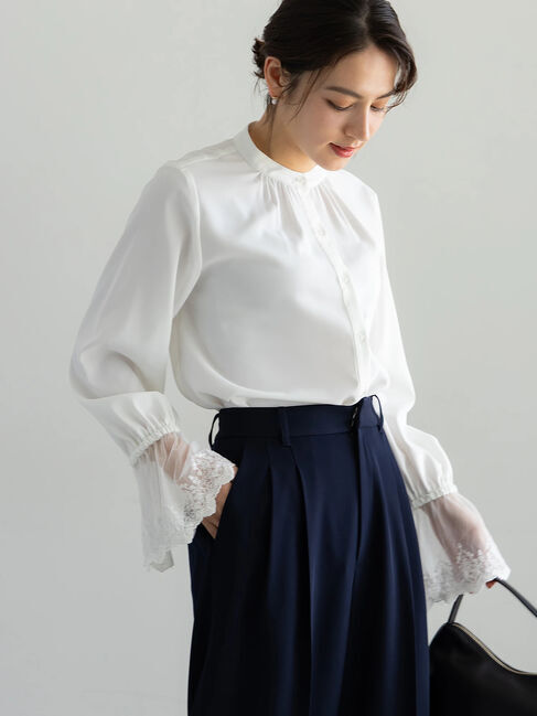 Te chichi「【セレモニーアイテム】レースカフスブラウス」|シャツ・ブラウス|オフホワイト