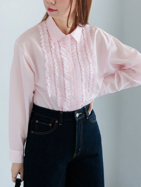 Te chichi「フロントフリルシャツ《2026 spring catalog item》」|シャツ・ブラウス|ピンク