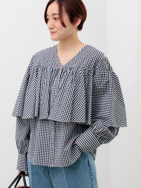 Te chichi「ビッグフリルブラウス」|シャツ・ブラウス|ブラック