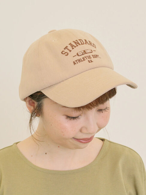 Samansa Mos2「【消臭効果】カレッジロゴ刺繍キャップ」|その他|ベージュ