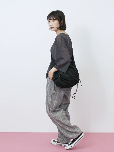 Samansa Mos2 blue「ナイロンシャーリングバッグ」|その他|