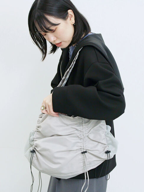 Samansa Mos2 blue「ナイロンシャーリングバッグ」|その他|