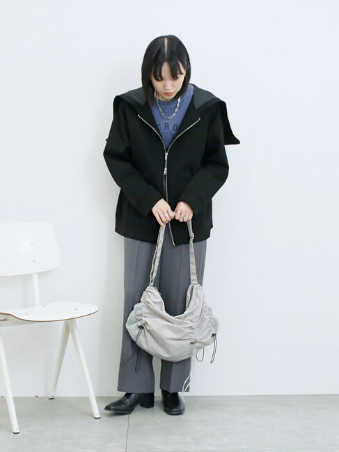 Samansa Mos2 blue「ナイロンシャーリングバッグ」|その他|