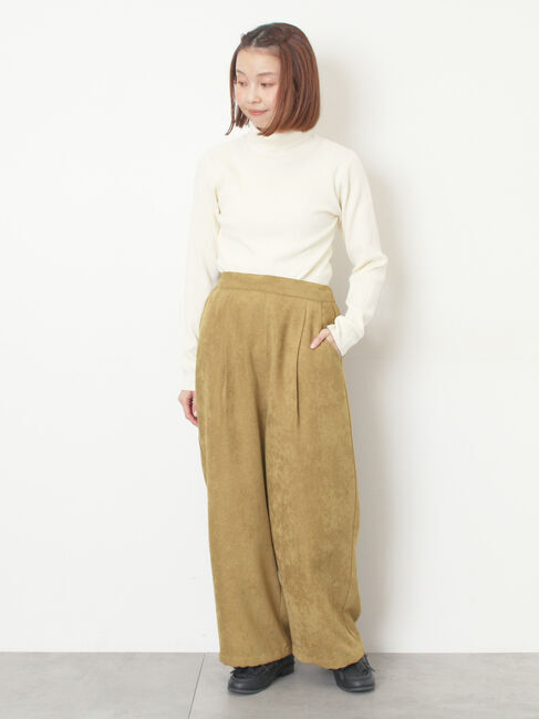 Samansa Mos2「【マシンウォッシャブル】もちもちリブタートルネックニット」|ニット・セーター|