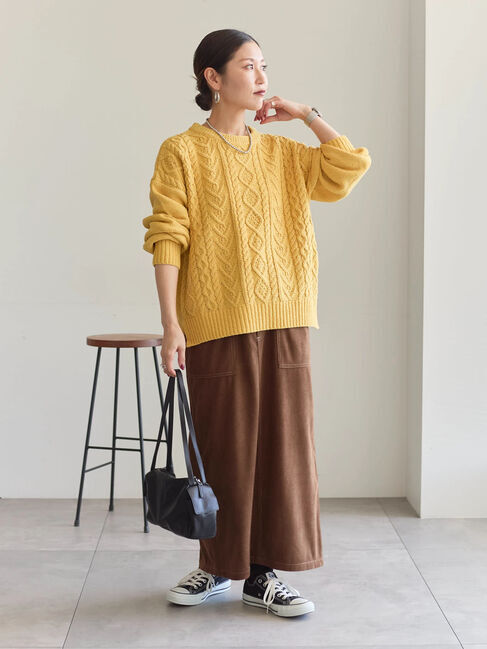 Samansa Mos2 blue「コーデュロイスカート」|スカート|