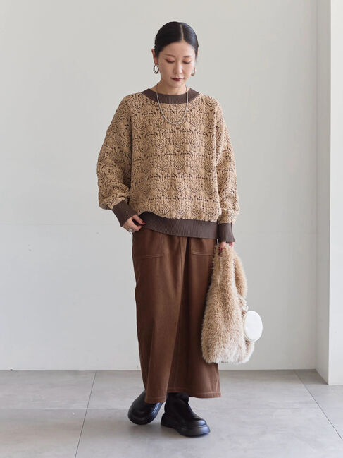 Samansa Mos2 blue「コーデュロイスカート」|スカート|