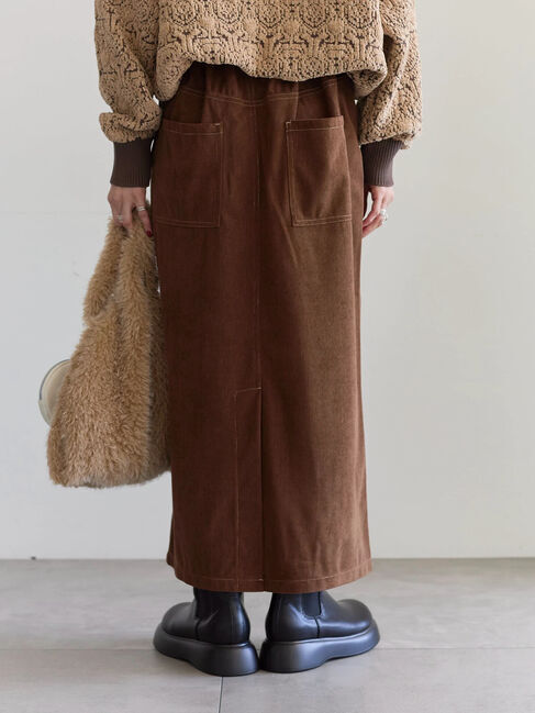 Samansa Mos2 blue「コーデュロイスカート」|スカート|