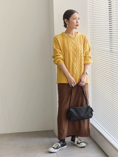 Samansa Mos2 blue「コーデュロイスカート」|スカート|