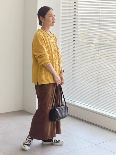 Samansa Mos2 blue「コーデュロイスカート」|スカート|