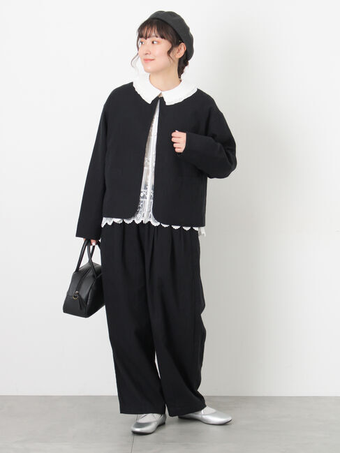 Samansa Mos2「【Cross&times;Linen】クルーネックジャケット」|その他|