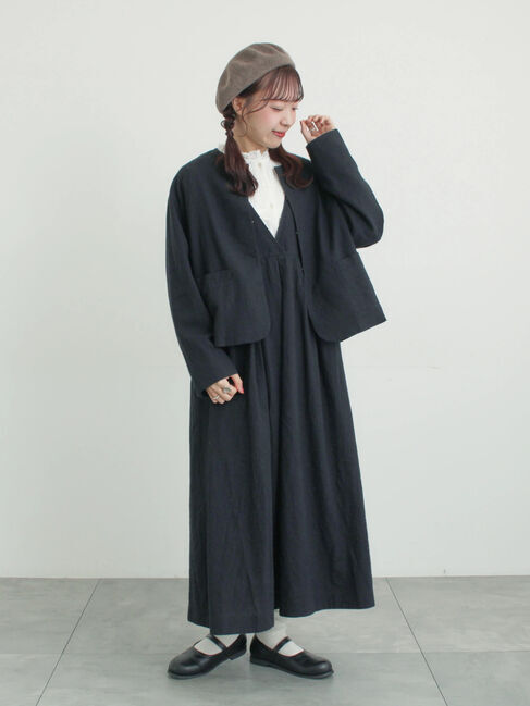 Samansa Mos2「【Cross&times;Linen】クルーネックジャケット」|その他|
