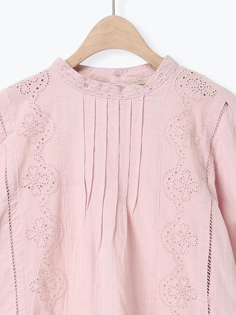 Samansa Mos2「スタンドカラーレースブラウス」|シャツ・ブラウス|