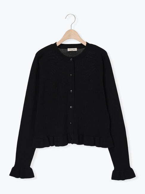 Samansa Mos2「フリルニットカーディガン」|カーディガン|