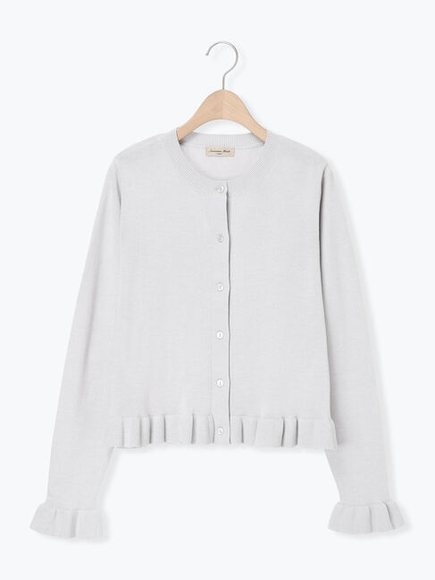 Samansa Mos2「フリルニットカーディガン」|カーディガン|