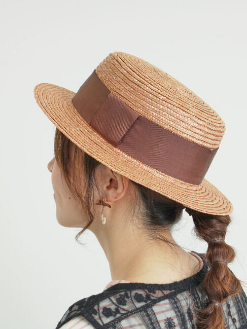 Samansa Mos2「リボン付きカンカン帽」|その他|