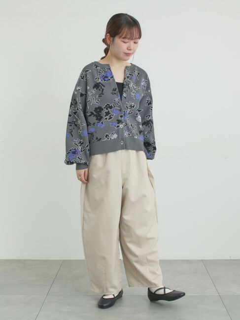 Samansa Mos2「サイド深タックバレルパンツ」|その他|