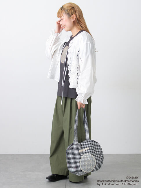 Samansa Mos2「【Disney】くまのプーさん/レース付き丸バッグ」|その他|