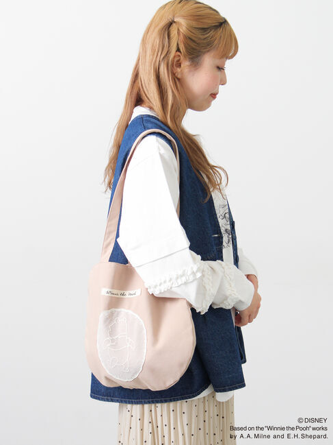 Samansa Mos2「【Disney】くまのプーさん/レース付き丸バッグ」|その他|