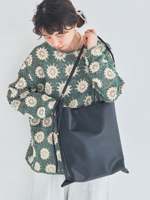 Samansa Mos2「モチーフ編みニットプルオーバー」|ニット・セーター|