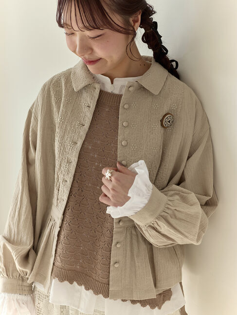 Samansa Mos2「【Cross&times;Staff】前後2WAYニットベスト」|ダウンベスト・ベスト|