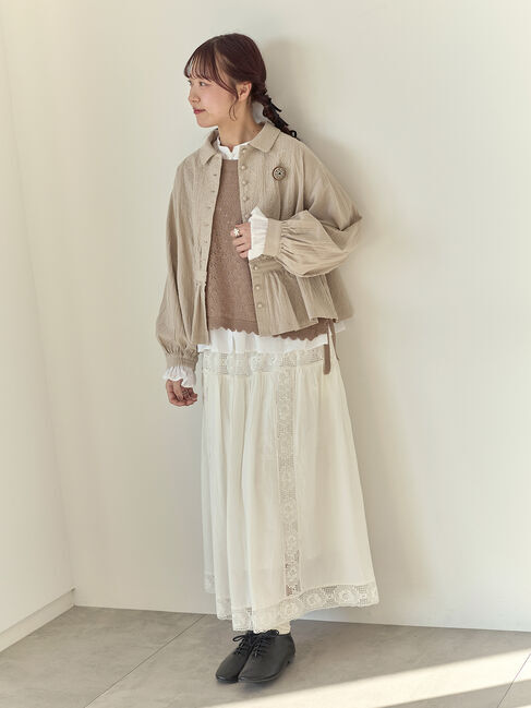 Samansa Mos2「【Cross&times;Staff】前後2WAYニットベスト」|ダウンベスト・ベスト|