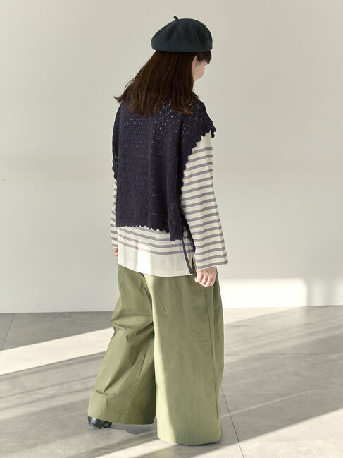 Samansa Mos2「【Cross&times;Staff】前後2WAYニットベスト」|ダウンベスト・ベスト|