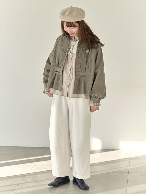 Samansa Mos2「【Cross&times;Staff】ブローチ付シャツジャケット」|その他|