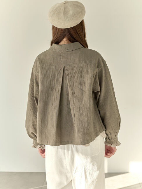 Samansa Mos2「【Cross&times;Staff】ブローチ付シャツジャケット」|その他|