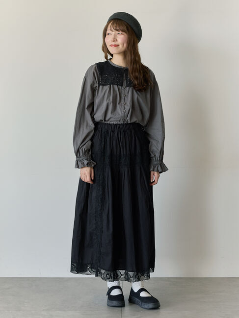 Samansa Mos2「【Cross&times;Staff】レース襟付きブラウス」|シャツ・ブラウス|