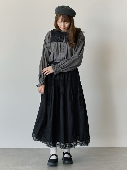 Samansa Mos2「【Cross&times;Staff】レース襟付きブラウス」|シャツ・ブラウス|