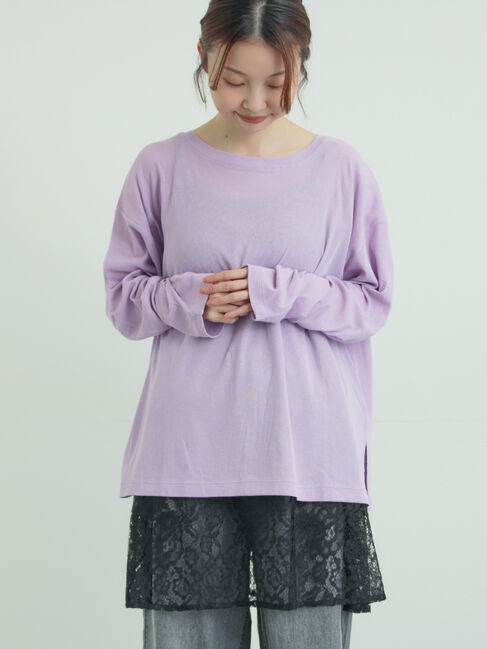 Samansa Mos2「ガーゼ天竺ゆるカットソー」|Tシャツ・カットソー|