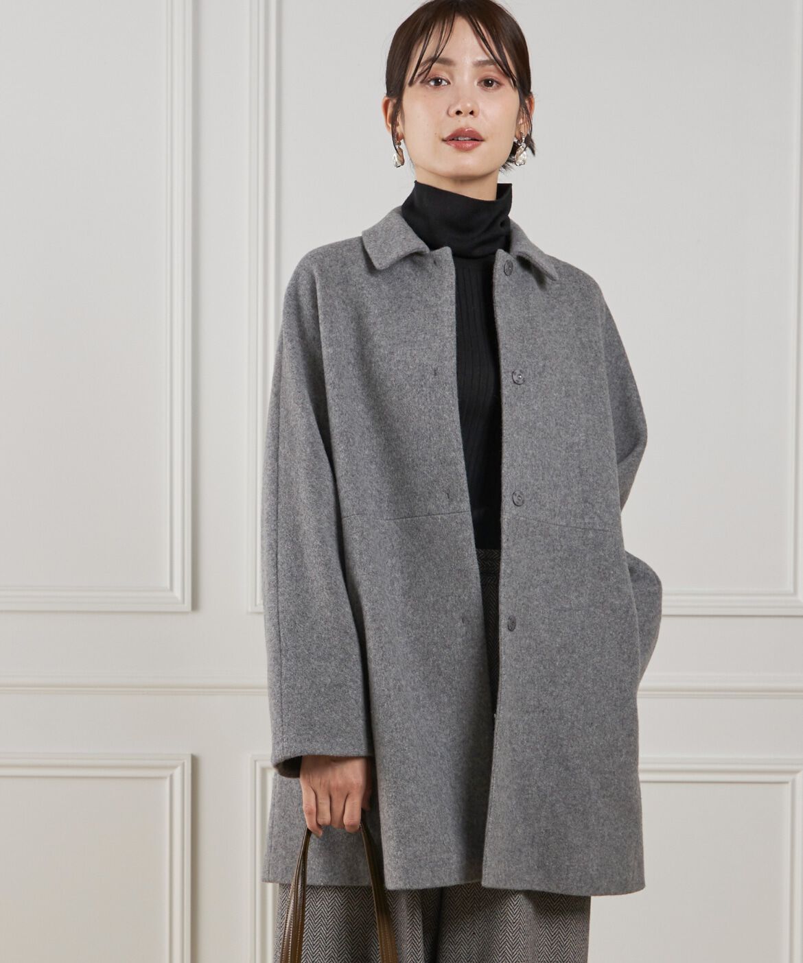 7-IDconcept.「〈大きいサイズ〉ステンカラーコート」|ステンカラーコート|