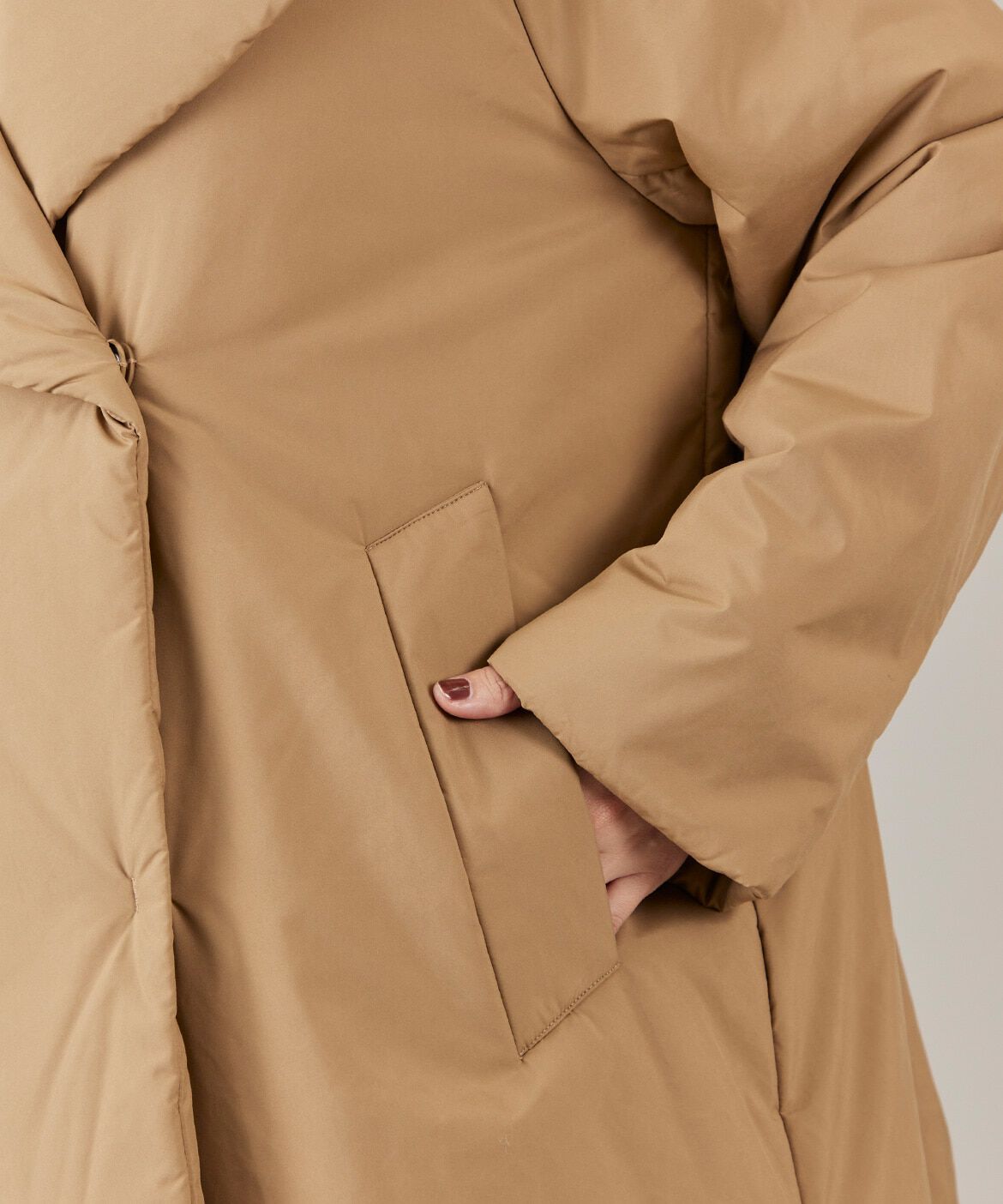 INED「ショールカラーミドル丈中綿コート《LIMONTA EAST》」|ピーコート|