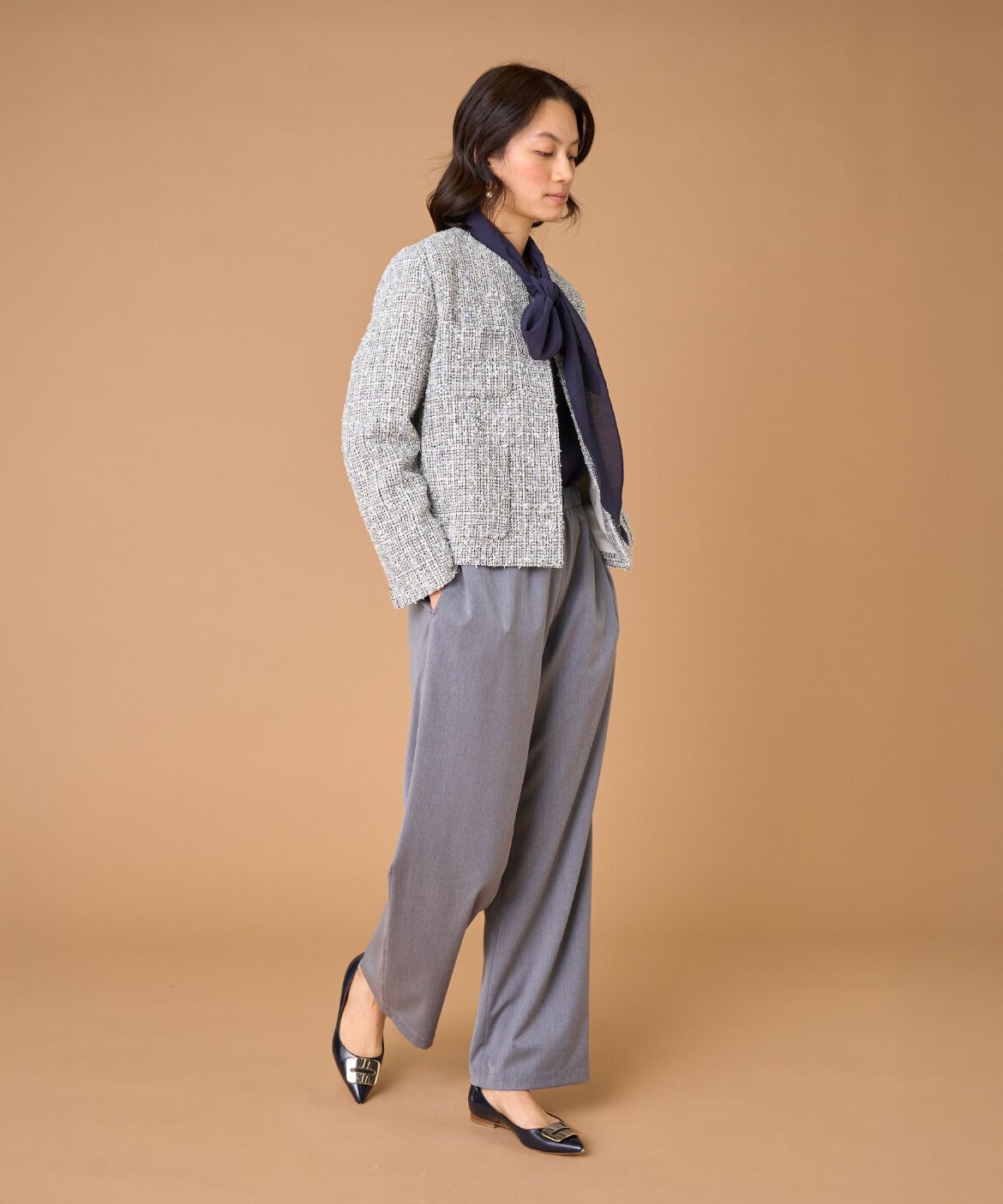 7-IDconcept.「ツイードノーカラージャケット」|ノーカラージャケット|